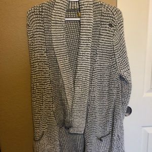 Long white/ green cardigan